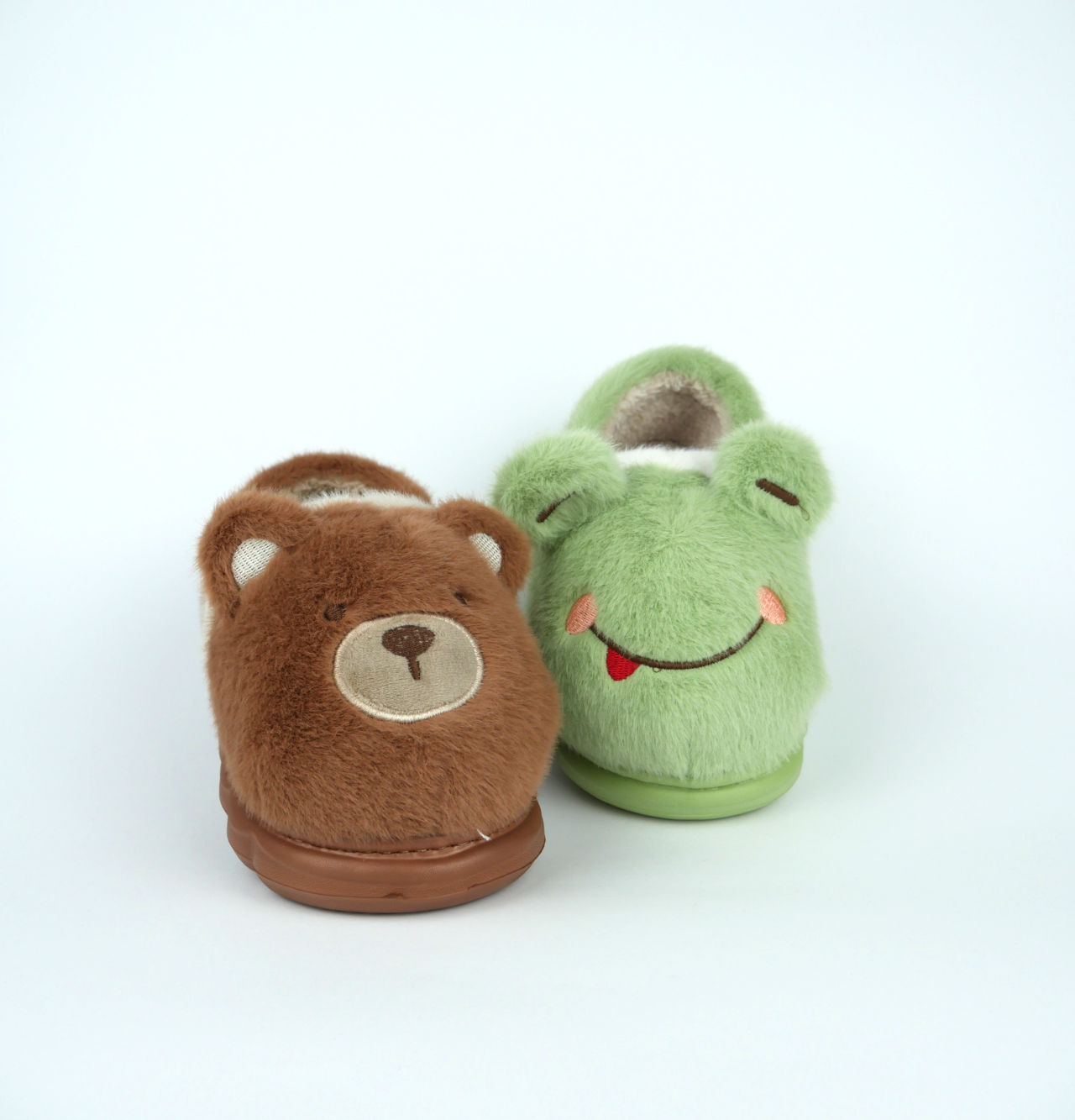 Дитячі теплі тапулі “Happy Frog” теплі м’які у вигляді жабки