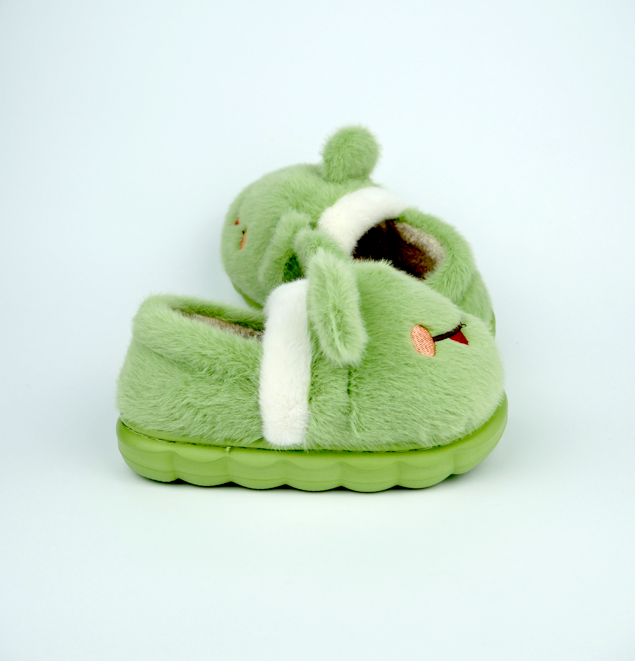 Дитячі теплі тапулі “Happy Frog” теплі м’які у вигляді жабки