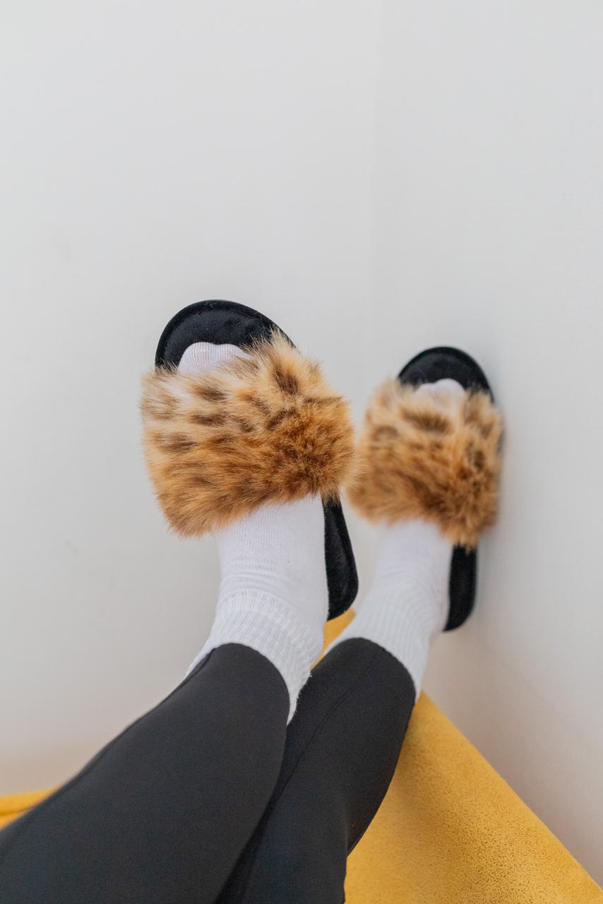 Жіночі домашні капці Halluci з хутра Руда лисичка