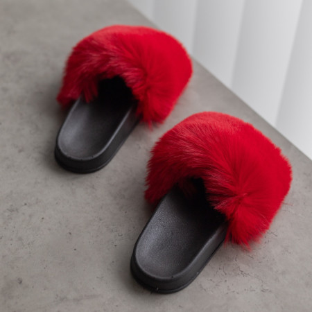 Жіночі тапочки для вулиці, червоні — на резиновій підошві