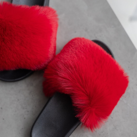 Жіночі тапочки для вулиці, червоні — на резиновій підошві