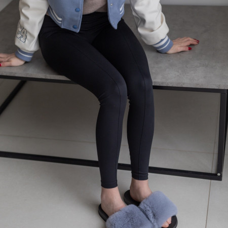 Жіночі тапочки для вулиці, сірі — на резиновій підошві