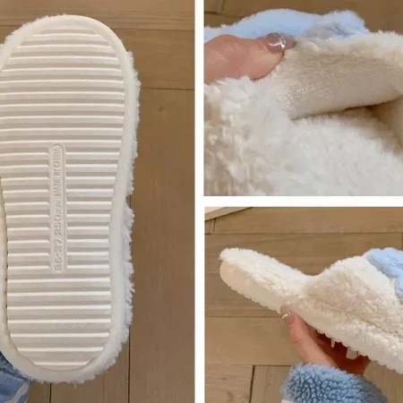 Жіночі тапочки «Dreamy Sky» – пухнасті тапочки з місяцем і зіркою