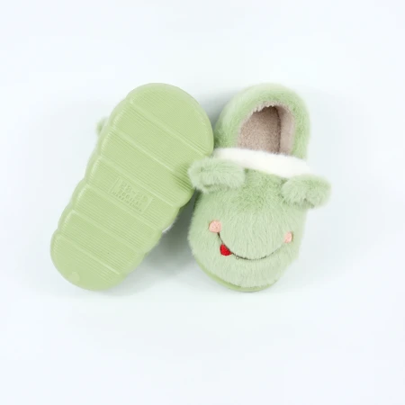 Дитячі теплі тапулі “Happy Frog” теплі м’які у вигляді жабки