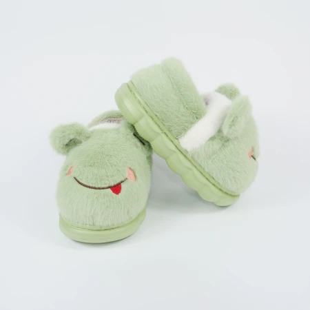 Дитячі теплі тапулі “Happy Frog” теплі м’які у вигляді жабки