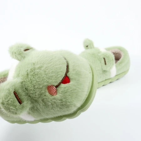 Дитячі теплі тапулі “Happy Frog” теплі м’які у вигляді жабки