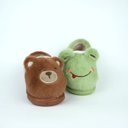 Дитячі теплі тапулі “Happy Frog” теплі м’які у вигляді жабки