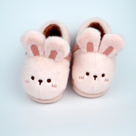Дитячі зимові тапулі “Fluffy Bunny” м’які теплі із вушками зайчика
