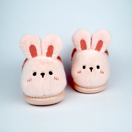 Дитячі зимові тапулі “Fluffy Bunny” м’які теплі із вушками зайчика