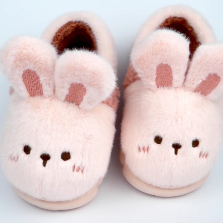 Дитячі зимові тапулі “Fluffy Bunny” м’які теплі із вушками зайчика