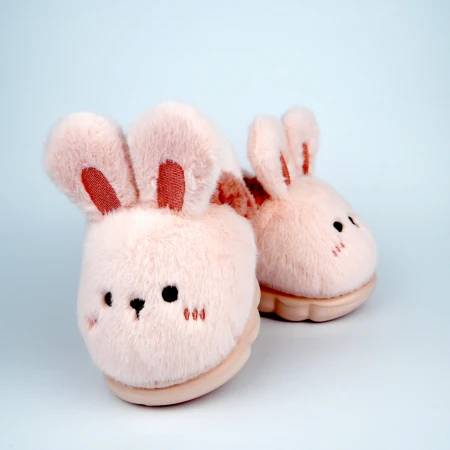 Дитячі зимові тапулі “Fluffy Bunny” м’які теплі із вушками зайчика