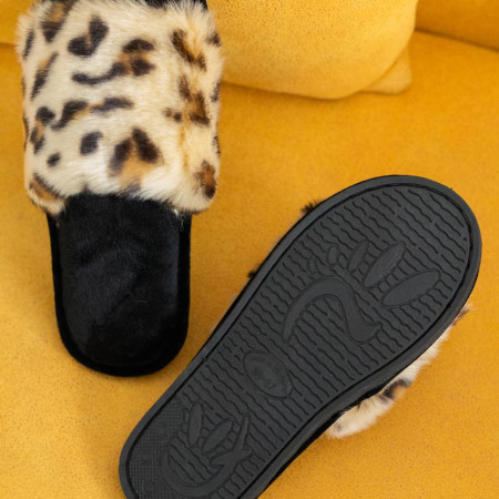 Жіночі домашні капці Halluci з хутра Класичний леопард