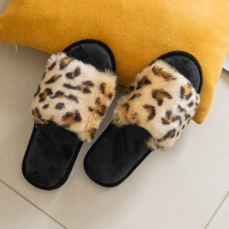 Жіночі домашні капці Halluci з хутра Класичний леопард