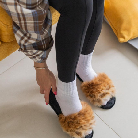 Жіночі домашні капці Halluci з хутра Руда лисичка