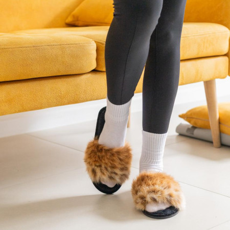 Жіночі домашні капці Halluci з хутра Руда лисичка